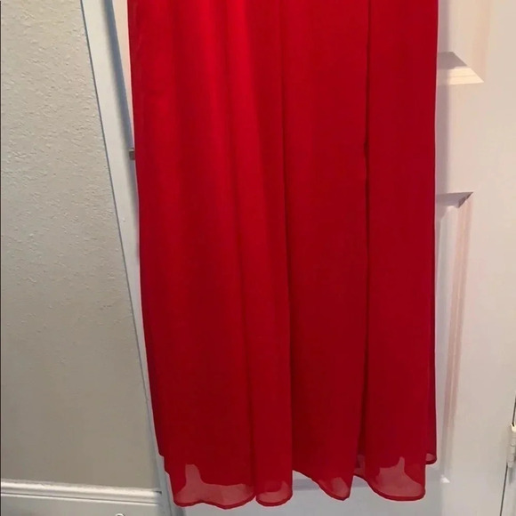 Red Spaghetti Strap Long Dress - Picture 2 of 8